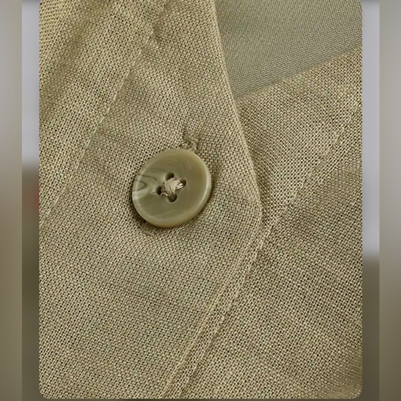 Express linen blend button up tie waist romper - Picture 8 of 16